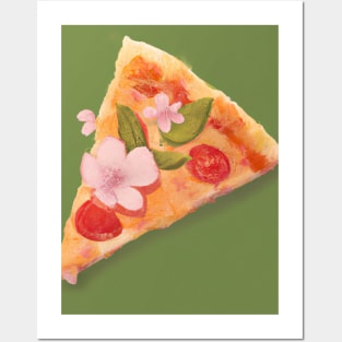 Floral Pizza Posters and Art